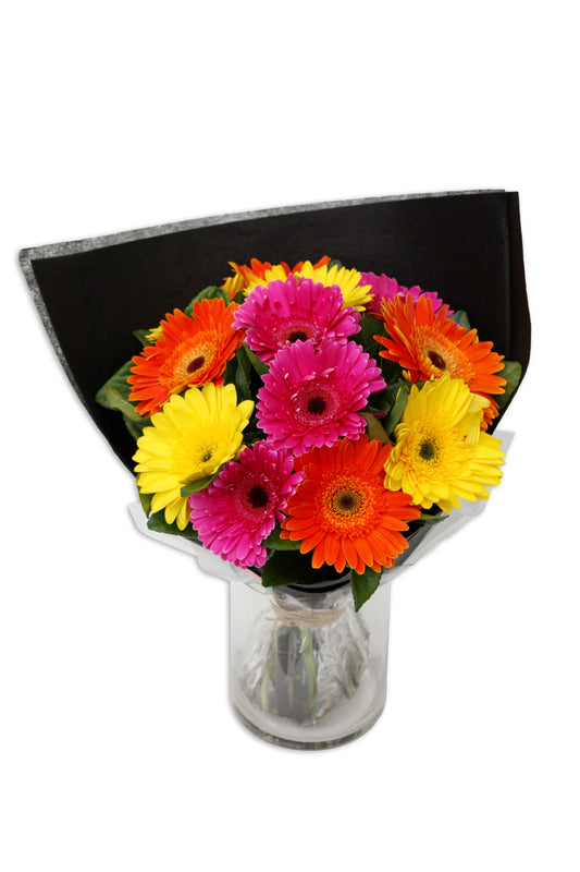 Gerbera Bouquet in Glass Vase