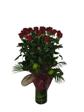 Designer Red - 2 Dozen Long Stem Premium Red Roses