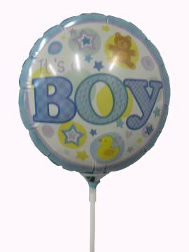 Baby Boy 9" Foil Stick Balloon