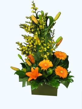 Big Box Flower Arrangement - Bright Colours