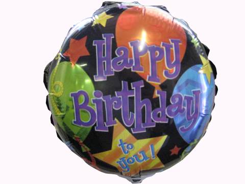 Happy Birthday Foil Stick Balloon