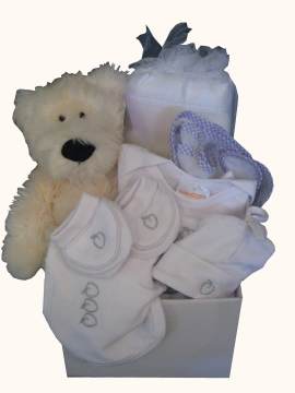 All In White Baby Gift Hamper