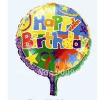 Happy Birthday Helium Balloon - Bright