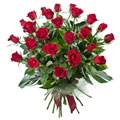 Valentine's 2 Dozen Long Stem Red Roses in Bouquet